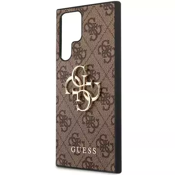 Etui Guess GUHCS23L4GMGBR für Samsung Galaxy S23 Ultra S918 brązowy/brown hardcase 4G Big Metal Logo