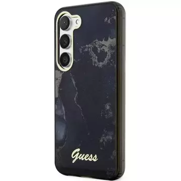 Etui Guess GUHCS23MHTMRSK für Samsung Galaxy S23 Plus S916 Czarny/Black Hardcase Golden Marble Collection