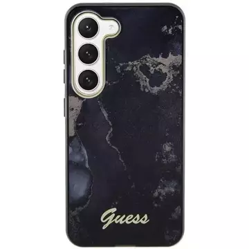 Etui Guess GUHCS23MHTMRSK für Samsung Galaxy S23 Plus S916 Czarny/Black Hardcase Golden Marble Collection