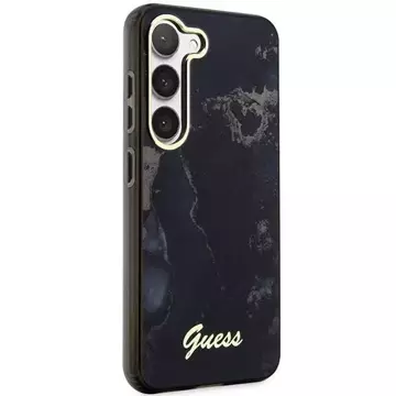 Etui Guess GUHCS23MHTMRSK für Samsung Galaxy S23 Plus S916 Czarny/Black Hardcase Golden Marble Collection