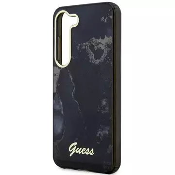 Etui Guess GUHCS23MHTMRSK für Samsung Galaxy S23 Plus S916 Czarny/Black Hardcase Golden Marble Collection