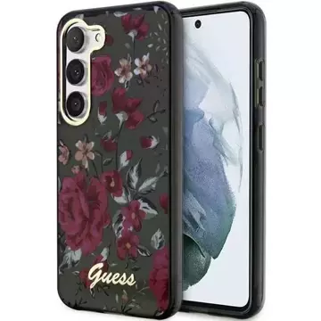 Etui Guess GUHCS23SHCFWSA für Samsung Galaxy S23 zielony/kaki Hardcase Flower Collection