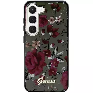 Etui Guess GUHCS23SHCFWSA für Samsung Galaxy S23 zielony/kaki Hardcase Flower Collection