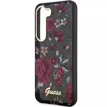 Etui Guess GUHCS23SHCFWSA für Samsung Galaxy S23 zielony/kaki Hardcase Flower Collection