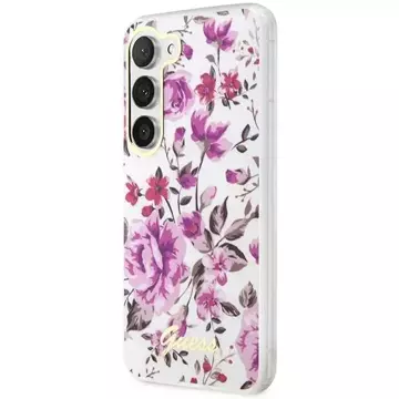 Etui Guess GUHCS23SHCFWST für Samsung Galaxy S23 S911 biały/white Hardcase Flower Collection