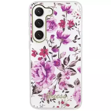 Etui Guess GUHCS23SHCFWST für Samsung Galaxy S23 S911 biały/white Hardcase Flower Collection