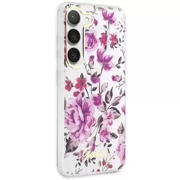 Etui Guess GUHCS23SHCFWST für Samsung Galaxy S23 S911 biały/white Hardcase Flower Collection