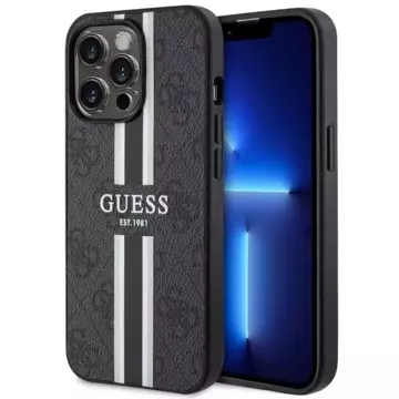 Etui Guess GUHMP13LP4RPSK für iPhone 13 Pro / 13 6,1" Hardcase 4G bedruckte Streifen MagSafe