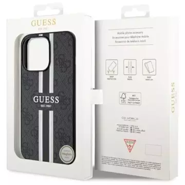 Etui Guess GUHMP13LP4RPSK für iPhone 13 Pro / 13 6,1" Hardcase 4G bedruckte Streifen MagSafe