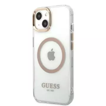 Etui Guess GUHMP13MHTRMD für Apple iPhone 13 6,1" złoty/gold Hardcase Metal Outline Magsafe