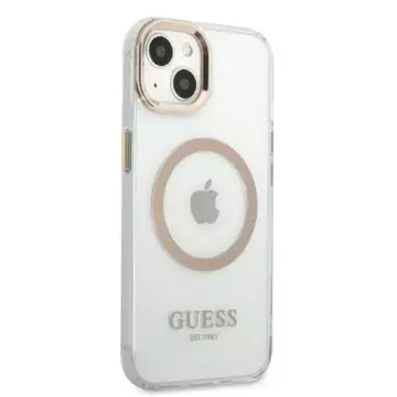 Etui Guess GUHMP13MHTRMD für Apple iPhone 13 6,1" złoty/gold Hardcase Metal Outline Magsafe