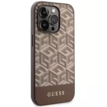 Etui Guess GUHMP14LHGCFSEW für iPhone 14 Pro 6,1" Hartschale GCube Stripes MagSafe