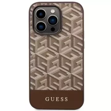 Etui Guess GUHMP14LHGCFSEW für iPhone 14 Pro 6,1" Hartschale GCube Stripes MagSafe