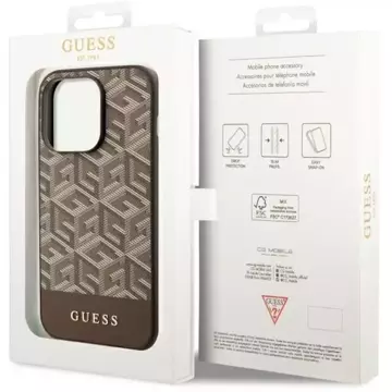 Etui Guess GUHMP14LHGCFSEW für iPhone 14 Pro 6,1" Hartschale GCube Stripes MagSafe