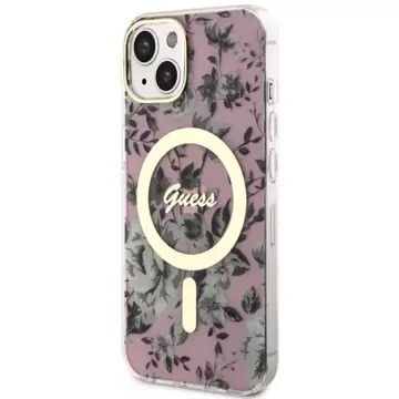 Etui Guess GUHMP14MHCFWSP für iPhone 14 Plus 6,7" Hardcase Flower MagSafe