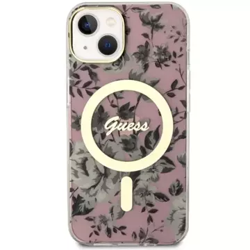 Etui Guess GUHMP14MHCFWSP für iPhone 14 Plus 6,7" Hardcase Flower MagSafe