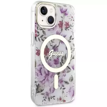 Etui Guess GUHMP14MHCFWST für iPhone 14 Plus 6,7" Hardcase Flower MagSafe