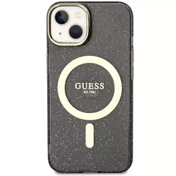 Etui Guess GUHMP14MHCMCGK für iPhone 14 Plus 6,7" Hardcase Glitter Gold MagSafe