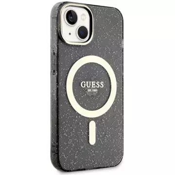 Etui Guess GUHMP14MHCMCGK für iPhone 14 Plus 6,7" Hardcase Glitter Gold MagSafe