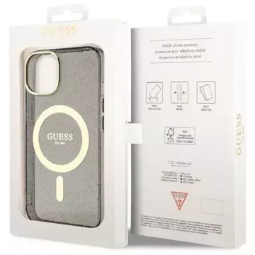 Etui Guess GUHMP14MHCMCGK für iPhone 14 Plus 6,7" Hardcase Glitter Gold MagSafe