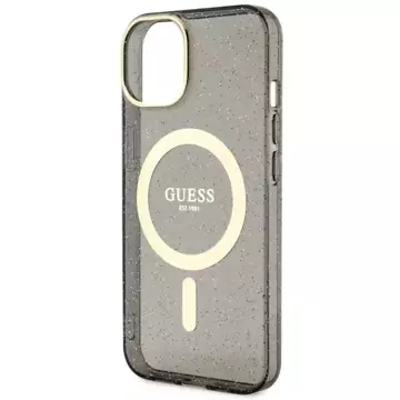 Etui Guess GUHMP14MHCMCGK für iPhone 14 Plus 6,7" Hardcase Glitter Gold MagSafe