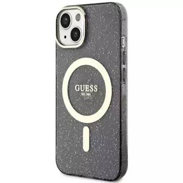 Etui Guess GUHMP14MHCMCGK für iPhone 14 Plus 6,7" Hardcase Glitter Gold MagSafe