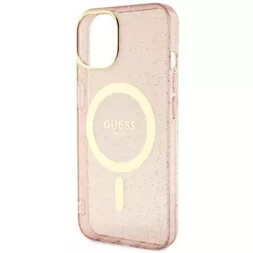 Etui Guess GUHMP14MHCMCGP für iPhone 14 Plus 6,7" Hardcase Glitter Gold MagSafe