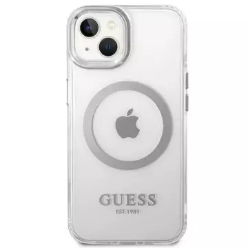 Etui Guess GUHMP14MHTRMS für Apple iPhone 14 Plus 6,7" srebrny/silver Hard Case Metal Outline Magsafe