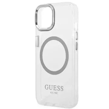 Etui Guess GUHMP14MHTRMS für Apple iPhone 14 Plus 6,7" srebrny/silver Hard Case Metal Outline Magsafe