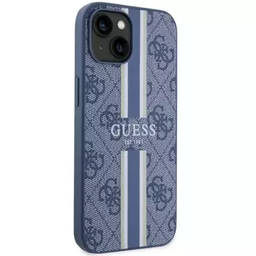 Etui Guess GUHMP14MP4RPSB für iPhone 14 Plus 6,7" Hardcase 4G bedruckte Streifen MagSafe