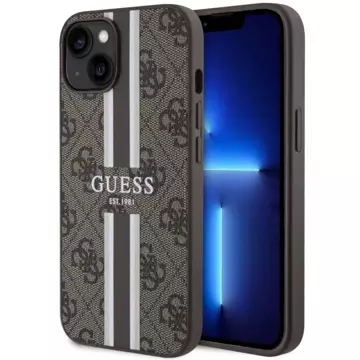 Etui Guess GUHMP14SP4RPSW für iPhone 14 6,1" braun/braun Hardcase 4G bedruckte Streifen MagSafe