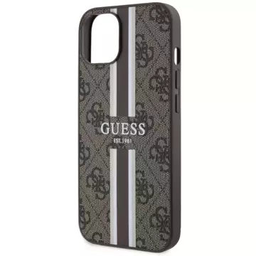 Etui Guess GUHMP14SP4RPSW für iPhone 14 6,1" braun/braun Hardcase 4G bedruckte Streifen MagSafe