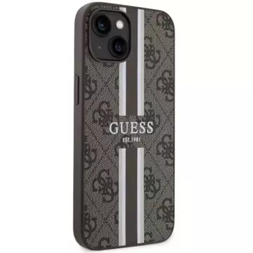 Etui Guess GUHMP14SP4RPSW für iPhone 14 6,1" braun/braun Hardcase 4G bedruckte Streifen MagSafe