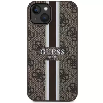 Etui Guess GUHMP14SP4RPSW für iPhone 14 6,1" braun/braun Hardcase 4G bedruckte Streifen MagSafe