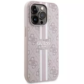 Etui Guess GUHMP14XP4RPSP für iPhone 14 Pro Max 6,7" Hardcase 4G bedruckte Streifen MagSafe