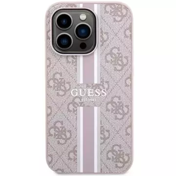 Etui Guess GUHMP14XP4RPSP für iPhone 14 Pro Max 6,7" Hardcase 4G bedruckte Streifen MagSafe