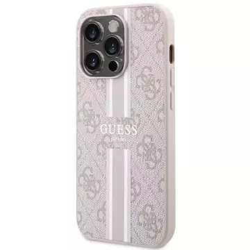 Etui Guess GUHMP14XP4RPSP für iPhone 14 Pro Max 6,7" Hardcase 4G bedruckte Streifen MagSafe