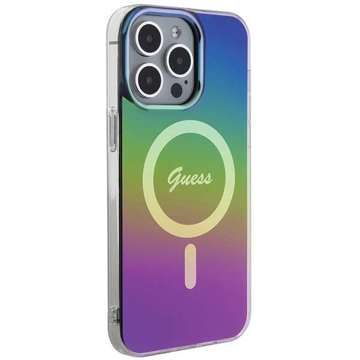 Etui Guess GUHMP15LHITSK für iPhone 15 Pro 6,1" wielokolorowy/rainbow hardcase IML Iridescent MagSafe