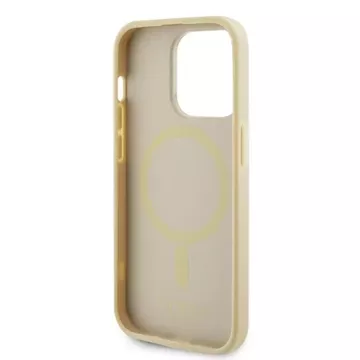 Etui Guess GUHMP15LPSAHMCB für iPhone 15 Pro 6,1" złoty/gold hardcase Saffiano MagSafe