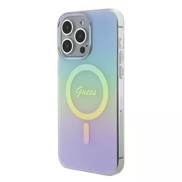 Etui Guess GUHMP15XHITSQ für das iPhone 15 Pro Max türkis/türkises Hardcase IML Iridescent MagSafe