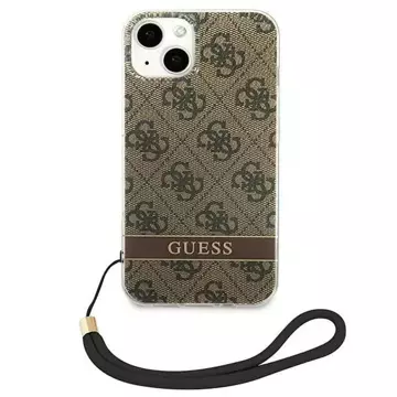 Etui Guess GUOHCP14MH4STW für Apple iPhone 14 Plus 6,7" brązowy/brown hardcase 4G Print Strap