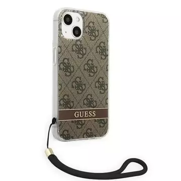 Etui Guess GUOHCP14MH4STW für Apple iPhone 14 Plus 6,7" brązowy/brown hardcase 4G Print Strap