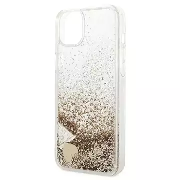 Etui Guess GUOHCP14SGLHFLGO für Apple iPhone 14 6,1" złoty/gold Hardcase Glitter Charms