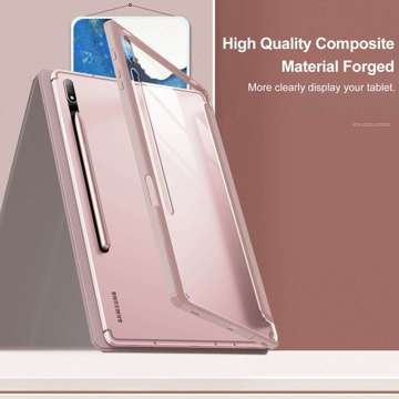 Etui Infiland Crystal Case für Samsung Galaxy Tab S7 FE 5G 12.4 T730 / T736B Pink