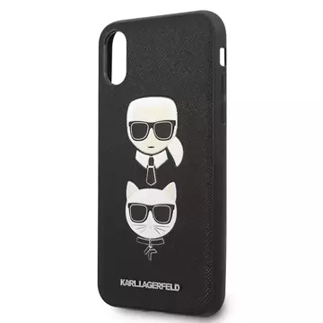 Etui Karl Lagerfeld KLHCI65SAKICKCBK für iPhone XS Max Hardcase Saffiano Karl