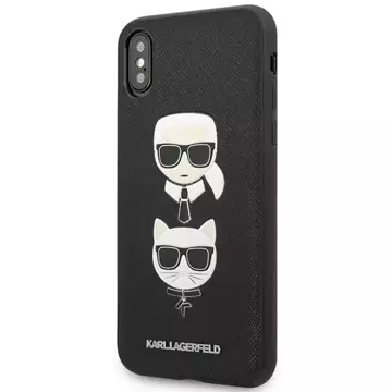 Etui Karl Lagerfeld KLHCI65SAKICKCBK für iPhone XS Max Hardcase Saffiano Karl