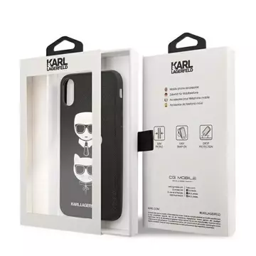 Etui Karl Lagerfeld KLHCI65SAKICKCBK für iPhone XS Max Hardcase Saffiano Karl