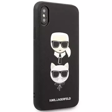 Etui Karl Lagerfeld KLHCI65SAKICKCBK für iPhone XS Max Hardcase Saffiano Karl