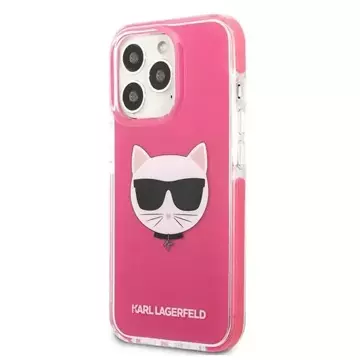 Etui Karl Lagerfeld KLHCP13LTPECPI für iPhone 13 Pro / 13 6,1" Hardcase Choupette Head