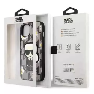 Etui Karl Lagerfeld KLHCP13MPMNFIK1 für iPhone 13 6,1" Flower Ikonik Karl